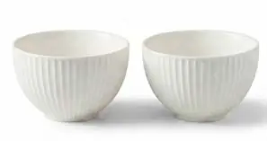 Space-Time Bowls – White, set of 2
