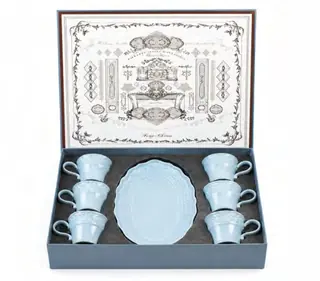 Windsor Gold Hosting Set – Blue, set of 7