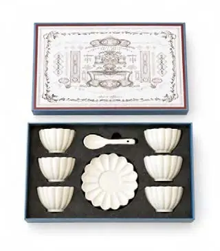 White Serenity Soup Set, set of 18