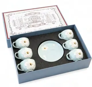 Aurelia Cup & Saucer Set – Blue, set of 12