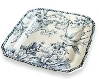 Adelaide Blue Square App Plate, set of 6