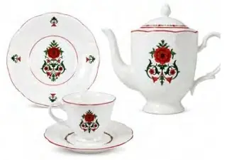 Regally Red 20-Pc Tea Set (with Banding), set of 20