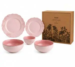 Hudson Pink 21-Pc Dinner Set, set of 21