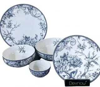 Adelaide Blue 21-Pc Dinner Set, set of 21