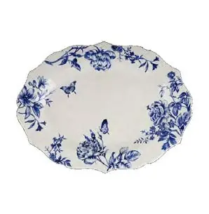 Blue Flower Oval Platter