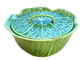 Cabbage Leaf Bowl with Cover – Small