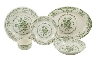 Camille Dark Bluish Green 28-Pc Dinner Set, set of 28