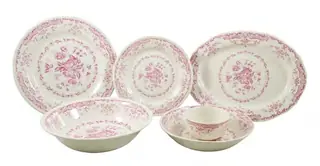 Camille Pink 28-Pc Dinner Set, set of 28