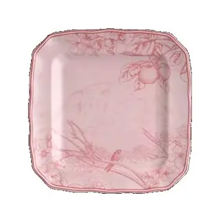 Hudson Pink Square App Plate, set of 6