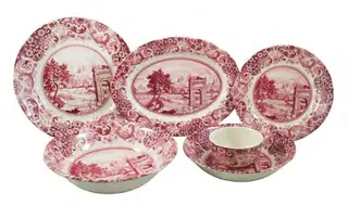 Rome Pink 28-Pc Dinner Set, set of 28