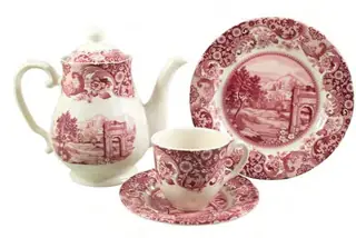 Rome Pink 20-Pc Tea Set, set of 20