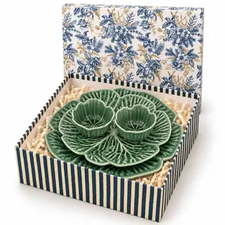 Cabbage Leaf Serving Set, gift box set