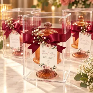 Candle with Stem in Gift Box, gift box
